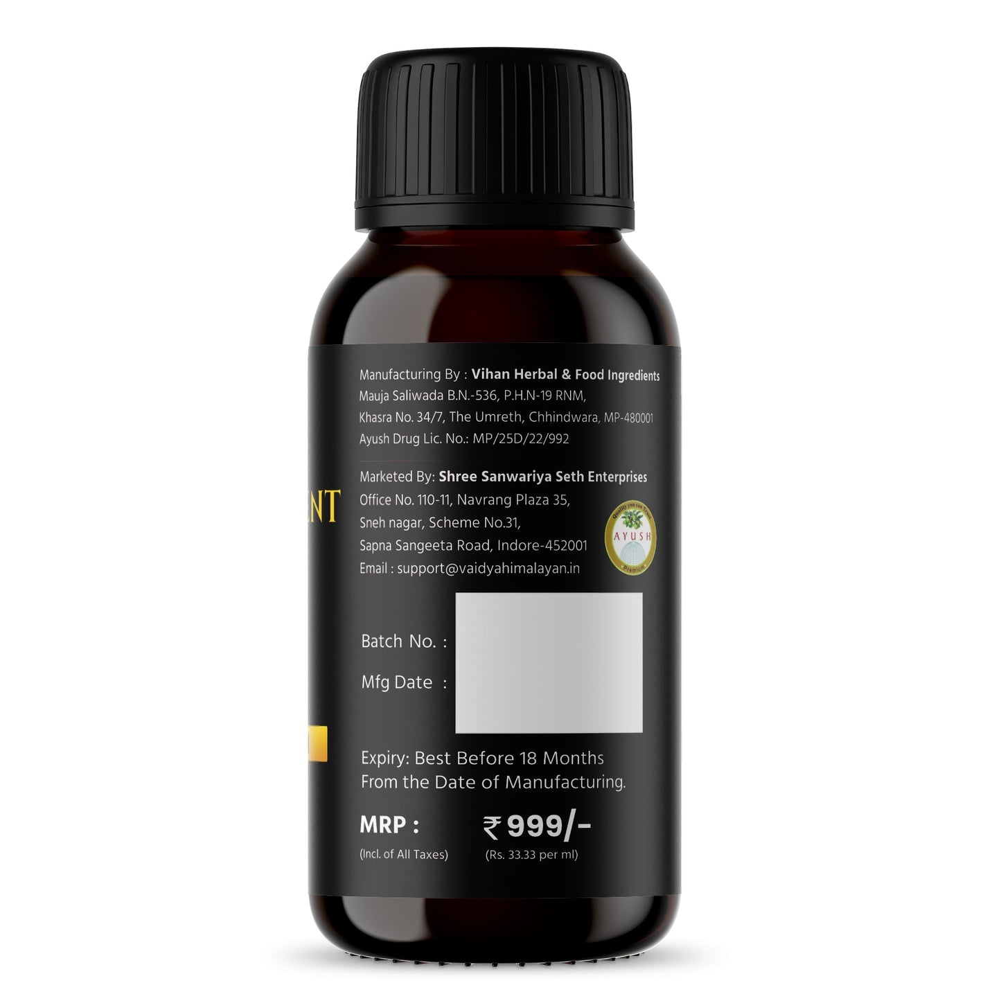 Vaidya Himalayan Enhancement Oil - 30ML