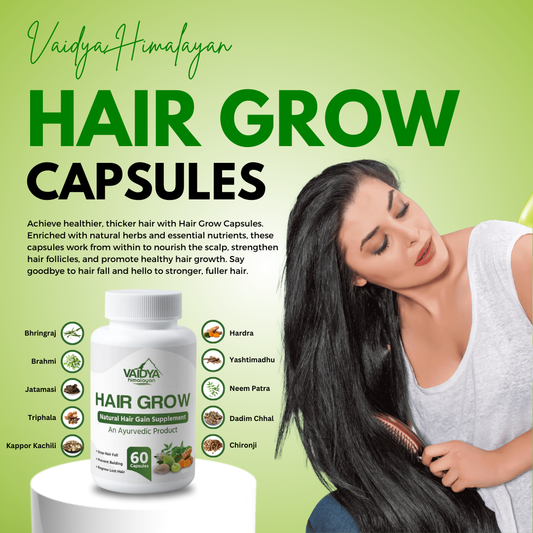 Vaidya Himalayan Hair Grow Capsules - 60 caps