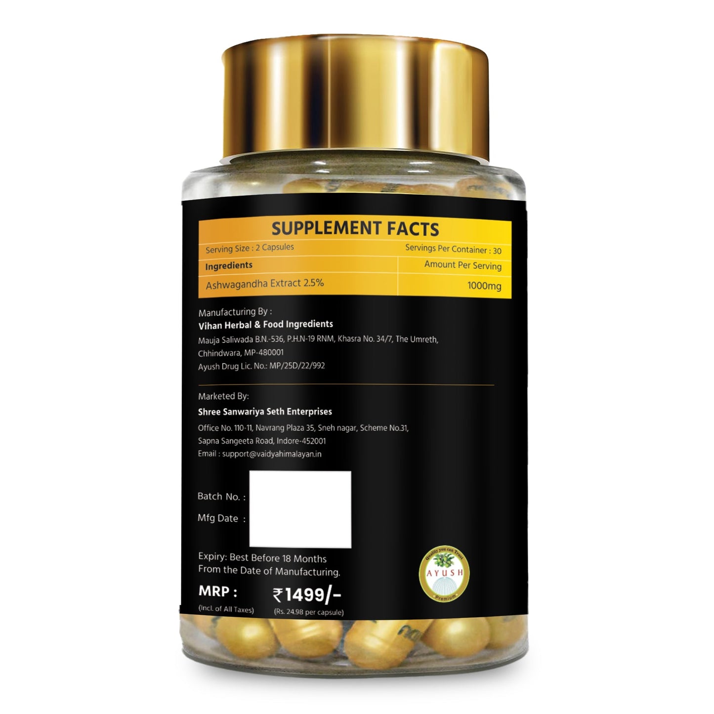 Vaidya Himalayan Ashwagandha Capsule