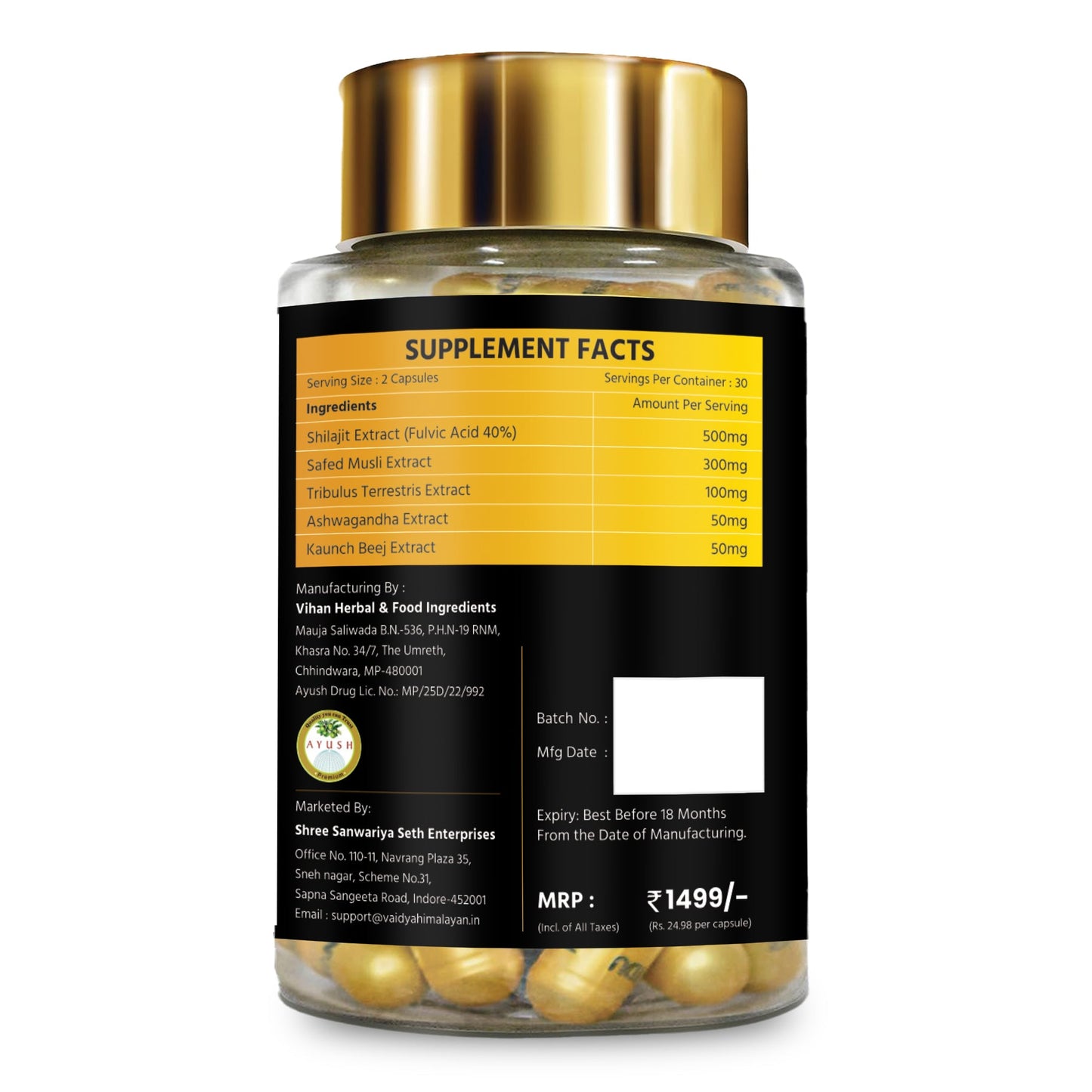 Vaidya Himalayan Shilajit Gold Capsule